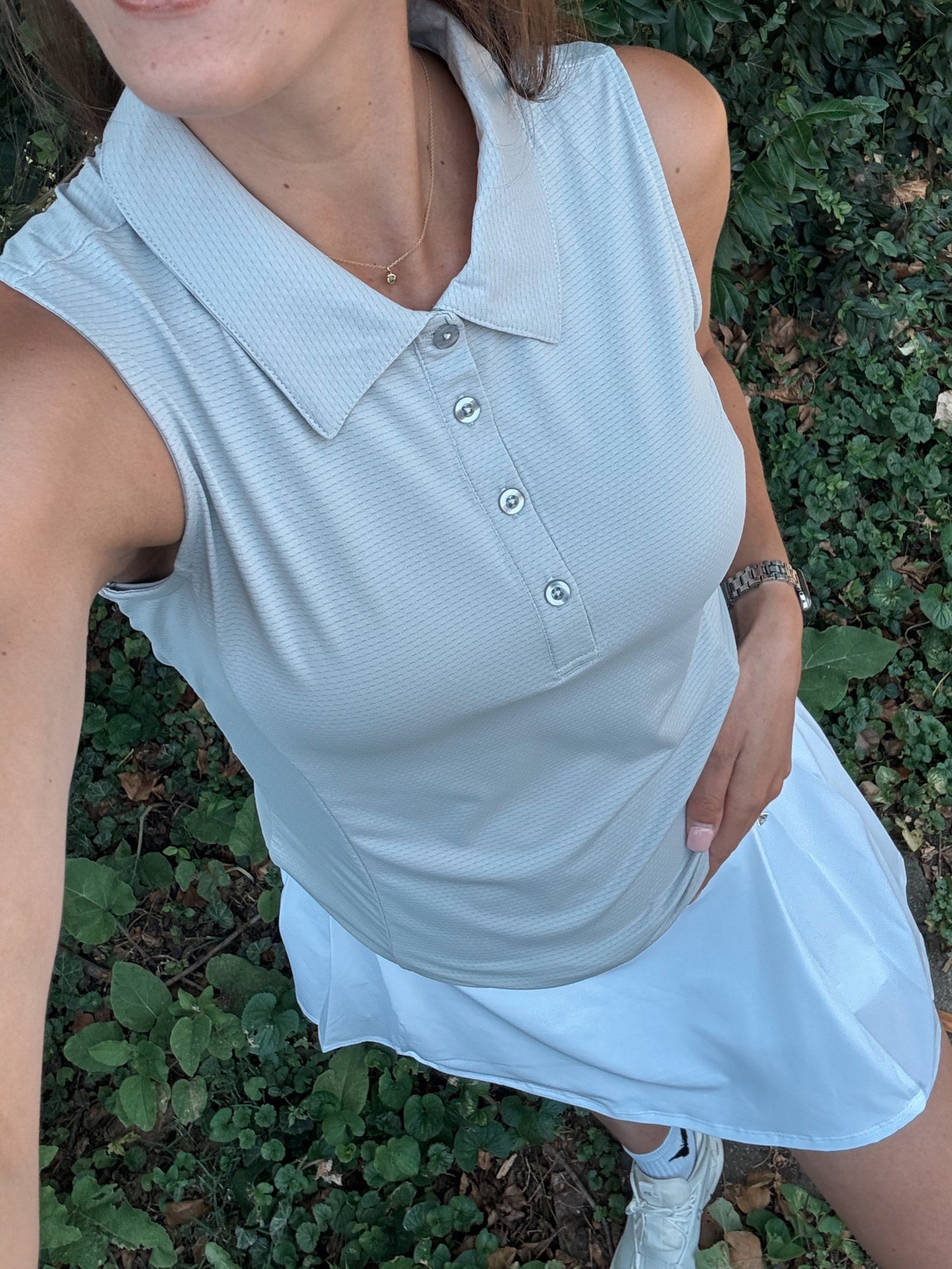 Links & Leisure Sleeveless Mesh Polo
