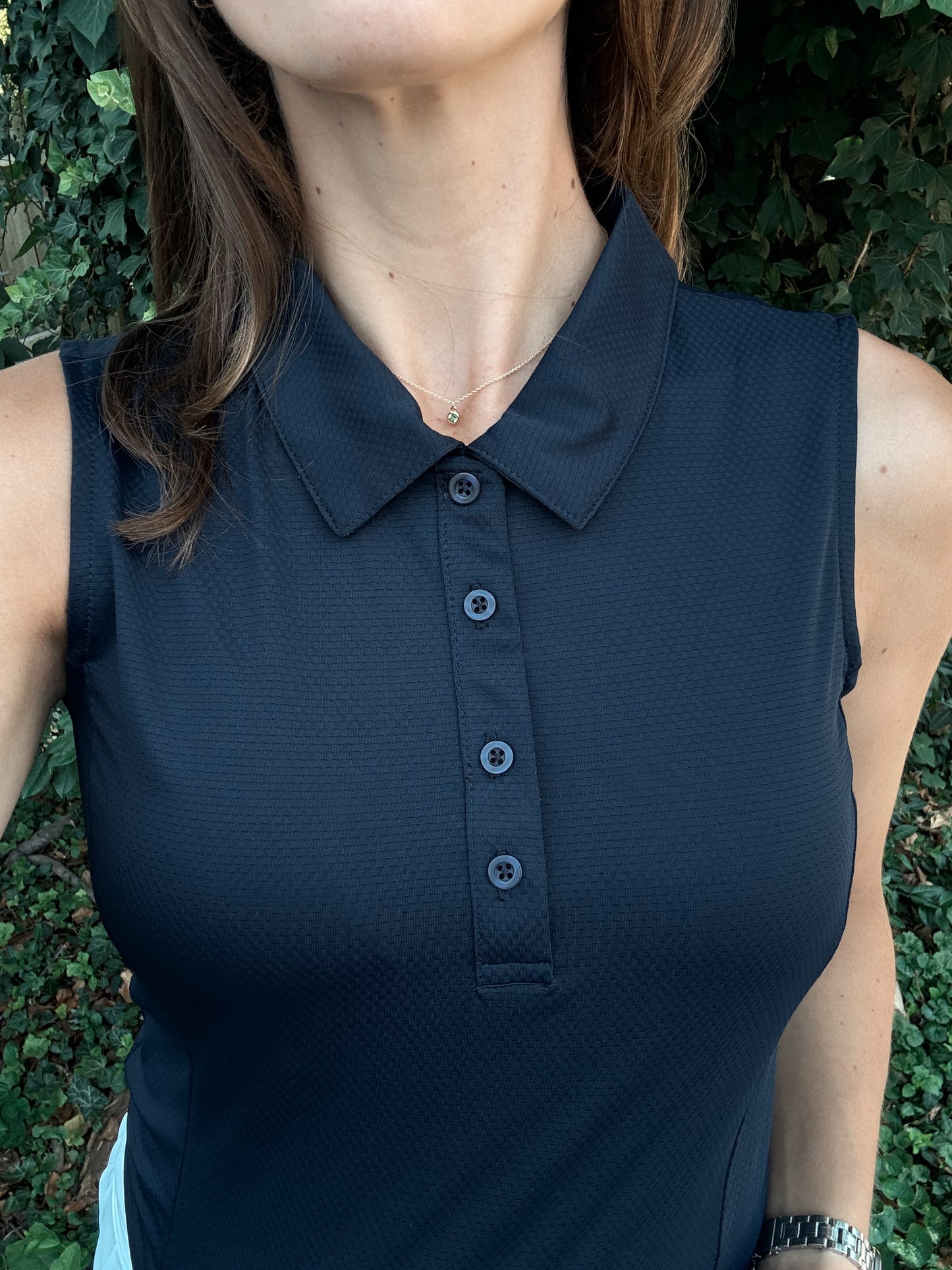 Links & Leisure Sleeveless Mesh Polo